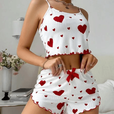 Red satin nightwear 