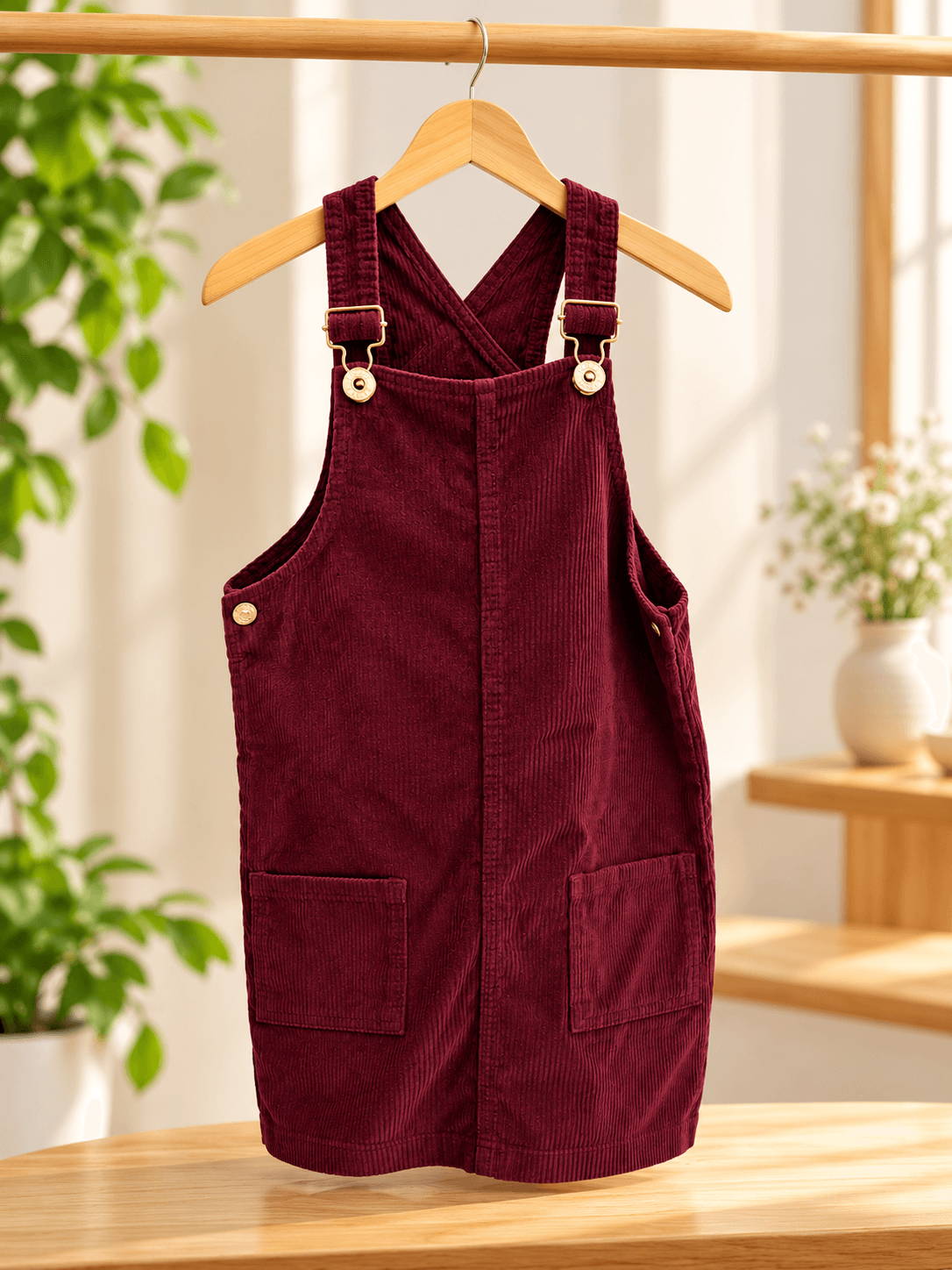 Burgundy Dungaree